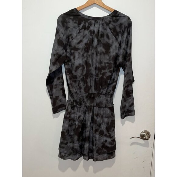 Rails Gray Slate Tie-Dye Long Sleeve Mini Jasmine Dress Women's Size M - Picture 7 of 11
